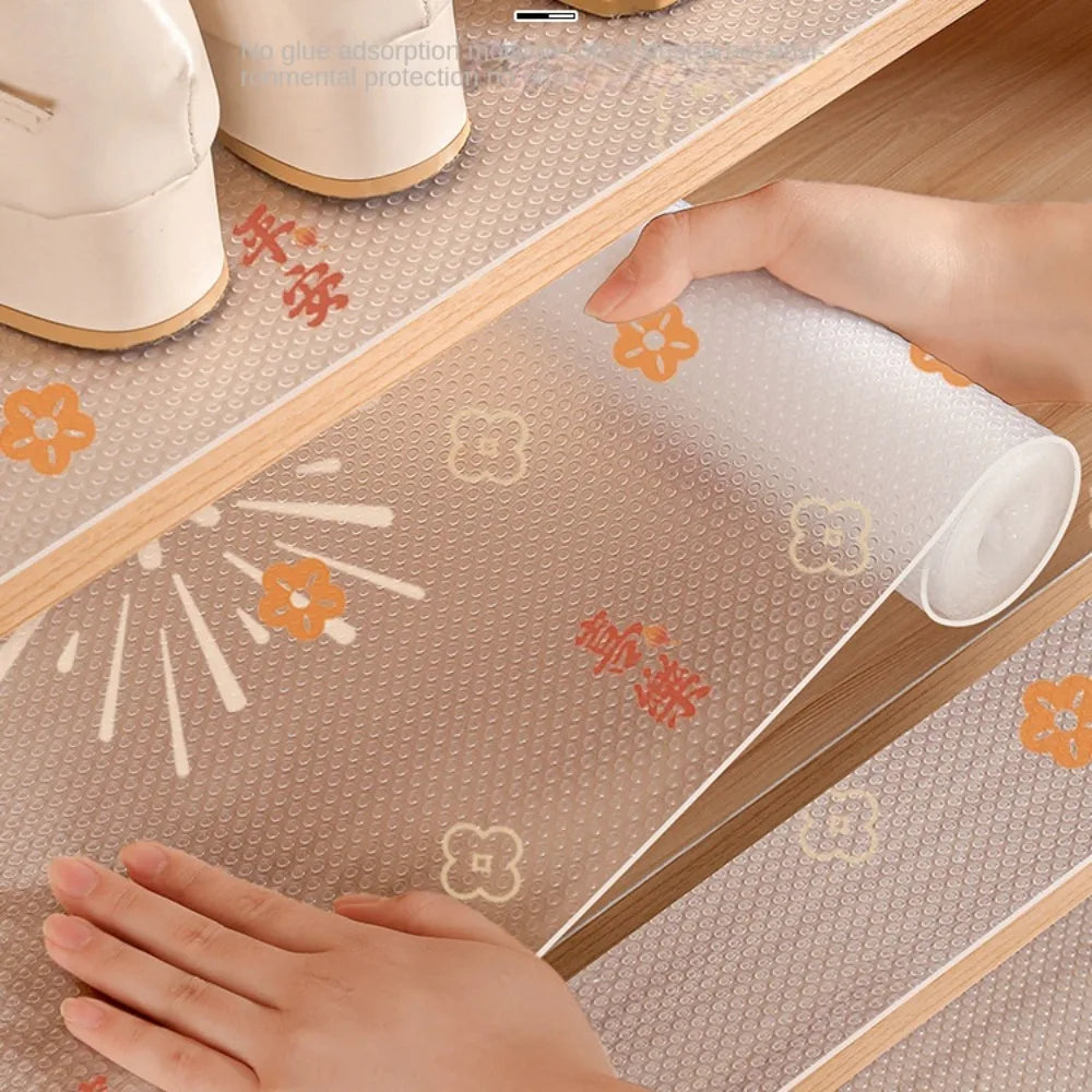 Tejesa Cartoon Print 30/45cm Drawer Mat Non-Adhesive Non Slip Waterproof Shelf Cover Liners Oil-proof Closet Placemat Table Pad