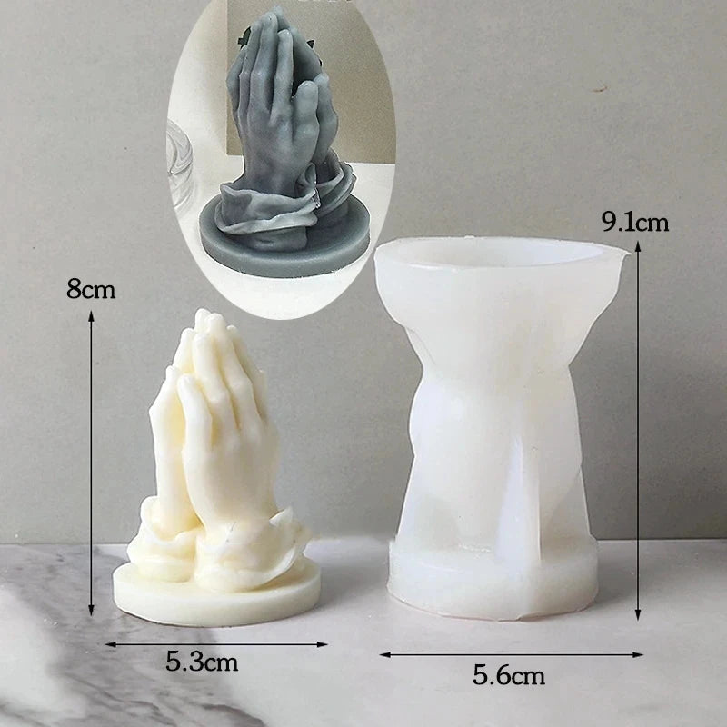 Hemasa 3D Middle Finger Silicone Candle Mold/ Aromatherapy Plaster Art Soap Resin Crafts Casting Molds Holiday Party Gifts