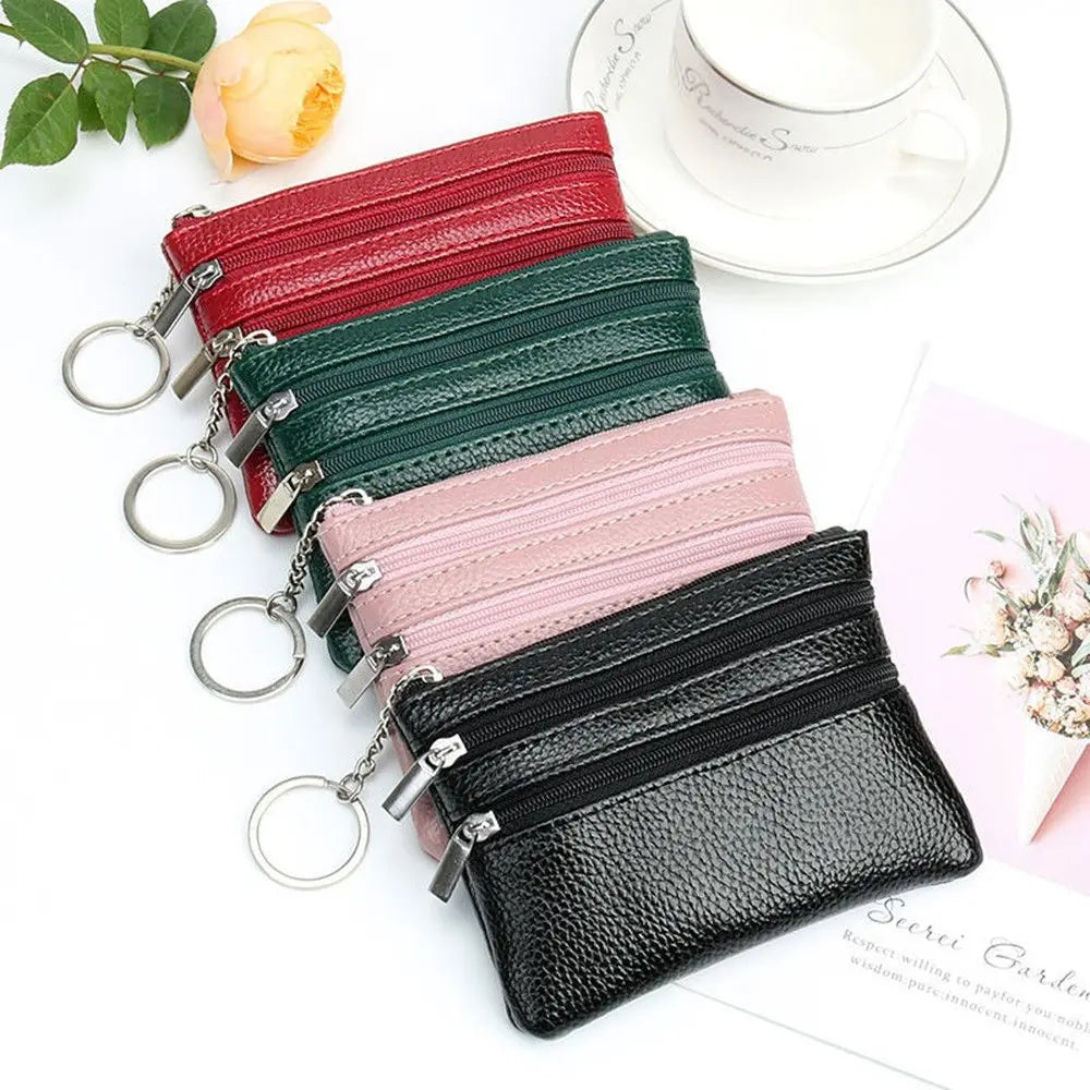 Hemasa Women Wallet Clutch Three Zip Female Short Small Coin Purse / Soft Mini Card Holder Wallet Money Bag