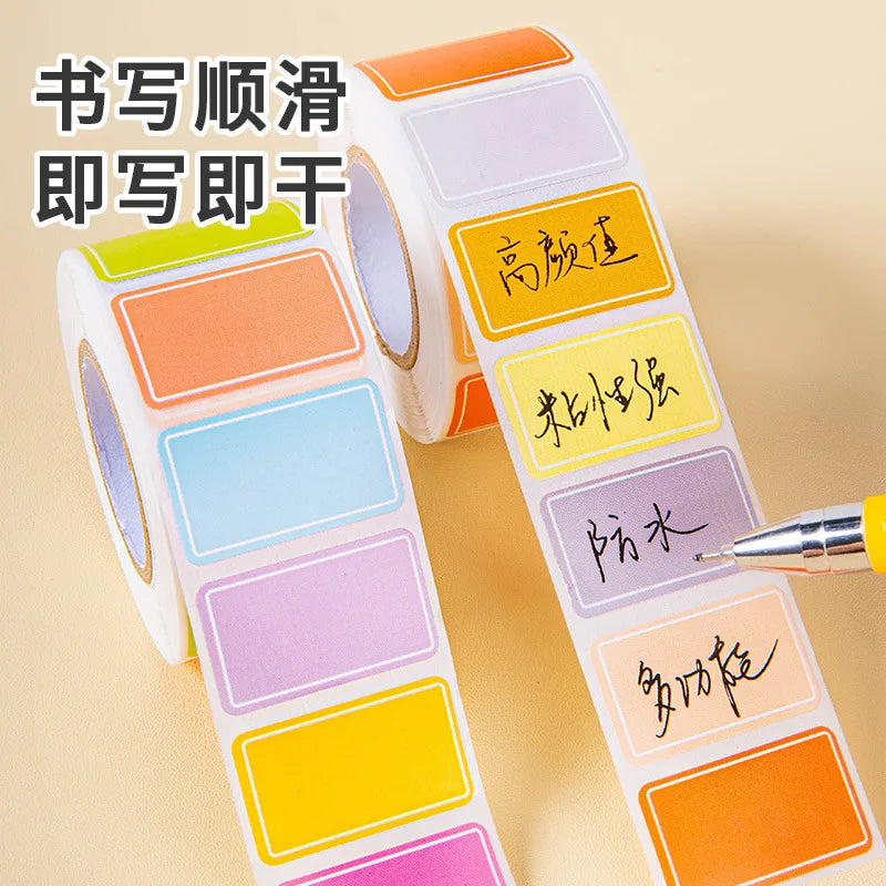 Hemasa Colorful Label Stickers Waterproof Self-Adhesive Logo Handwritten Name Name Stickers Index Stickers 500 Stickers