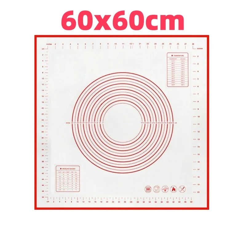 Hemasa Silicone Baking Mat Kneading Pad Dough Mat Pizza Cake Dough Maker Kitchen Cooking Grill Non-Stick Gadgets Bakeware Pastry Mat