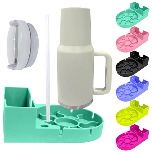 Hemasa Silicone Tumbler Non-Slip Water Bottle  Rack / Stand for Cup Lid Sports Bottle