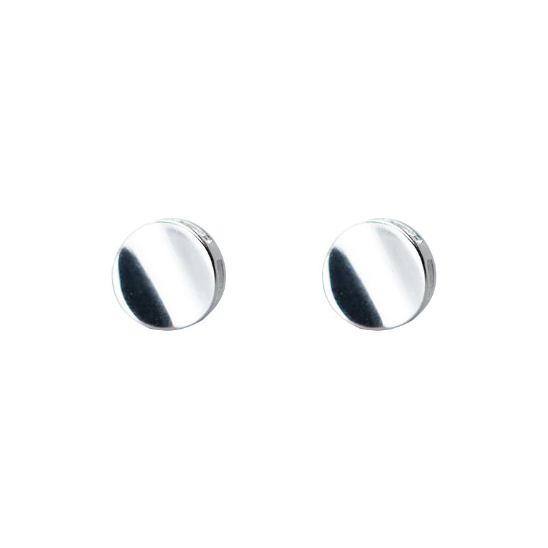Modian Fashion Simple Unique Design Round Stud Earrings for Women 925 Sterling Silver Wedding Statement Jewelry Brincos