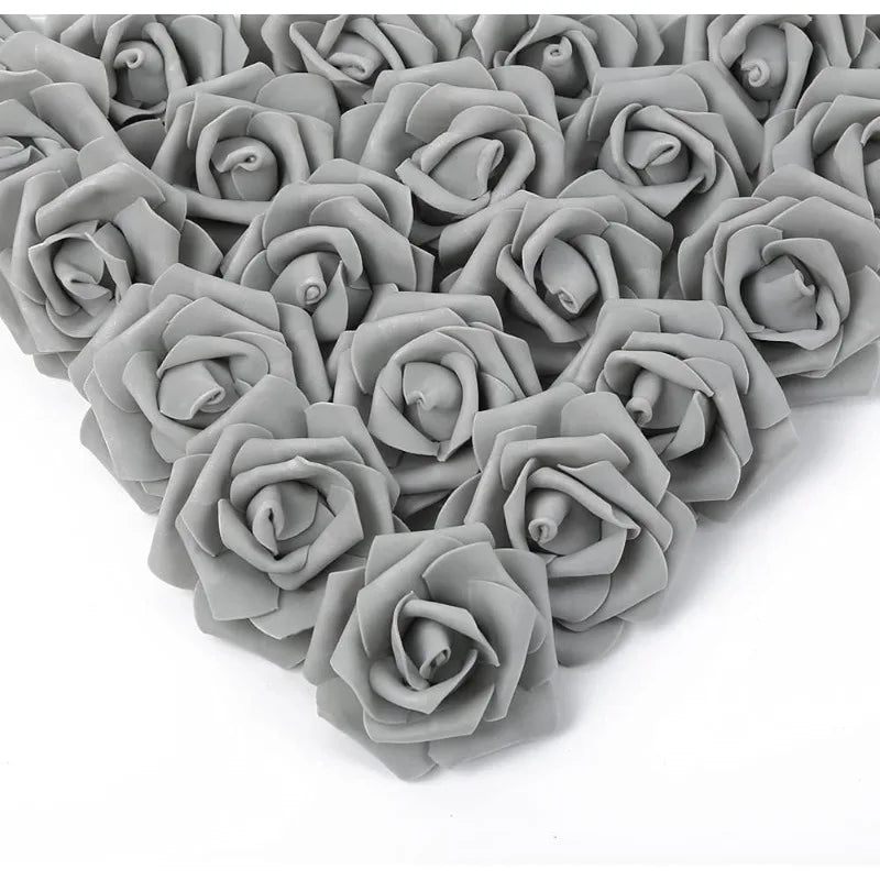 Tejesa 30/50Pcs Artificial Bridal Bouquet Foam Rose Flower Head Fake PE for Home Room Dceoration Party Wreath Accessories Wedding Decor