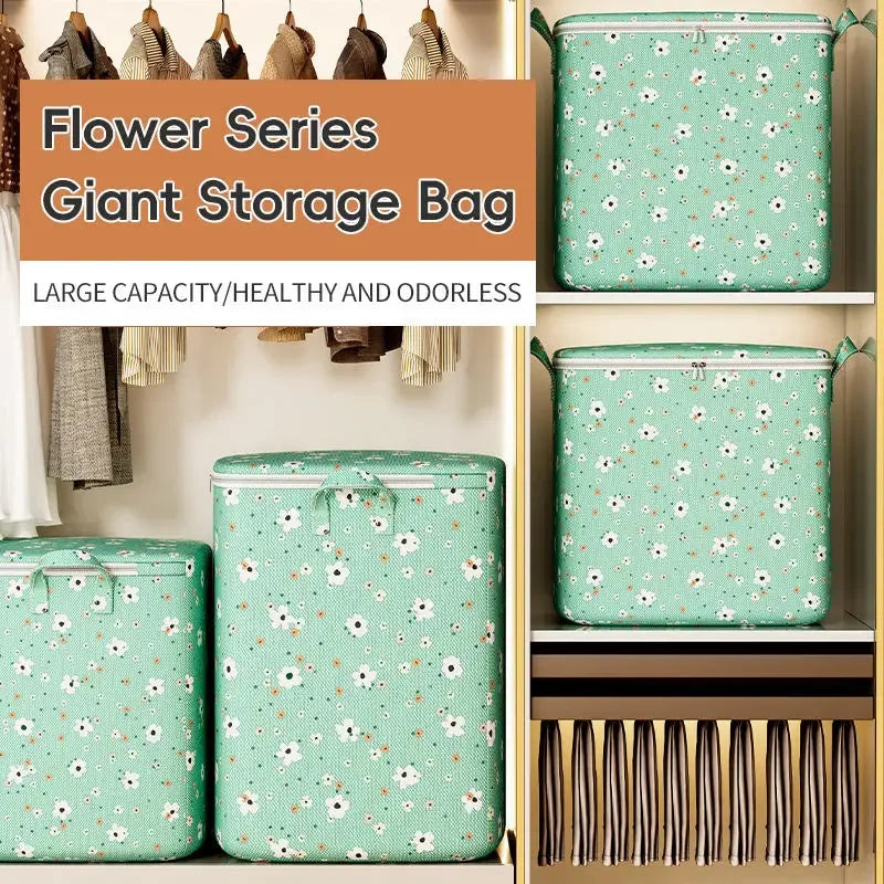 Large Capacity 220L Oxford Fabric Storage Box Modern Rectangle Home Wardrobe Clothing Organizer Clothes Quilt Blanket