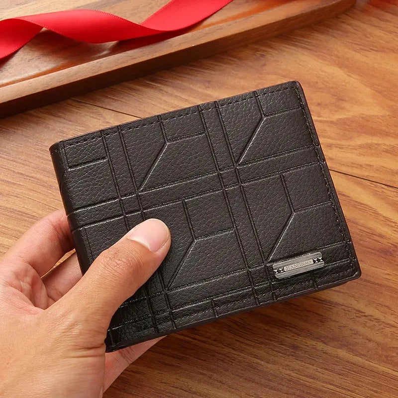 PU Leather Wallets Purses Men Women Business Foldable Multi-Card Wallet Picture Coin Purse Slim Money Credit ID Cards Holder Bag