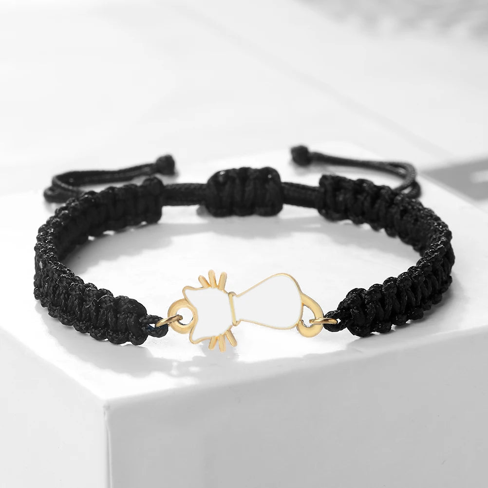 Handmade Lucky Cat Braided Adjustable Bracelets & Bangle Women Men Charm Sweet Animal Pendant Bracelets Cat Lovers Jewelry Gifts