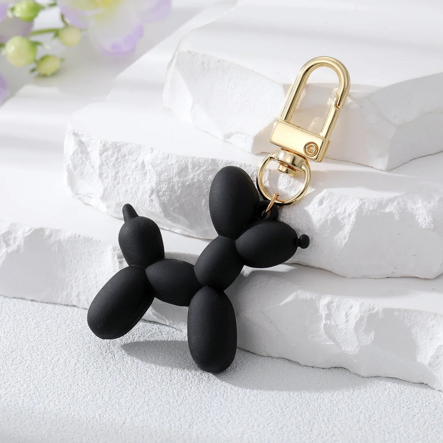 2023 New Fashion Art Trendy Laser Balloon Dog Colorful Key Chain Bag Pendant Cartoon Creative Small Animal Pendant Decoration