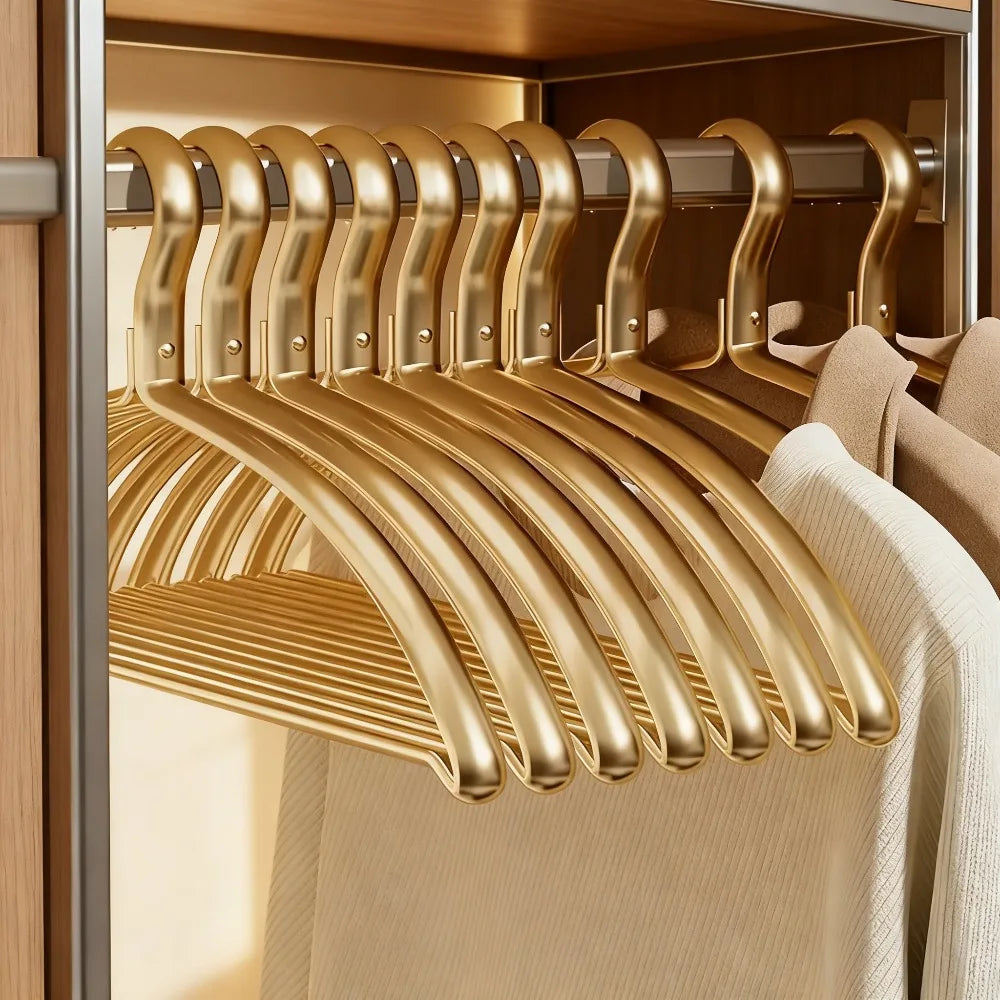 Tejesa Clothes Hangers Metal Smooth Surface Shirt Dress Hanger/Coat Hangers/Gold Aluminum Suit Hangers