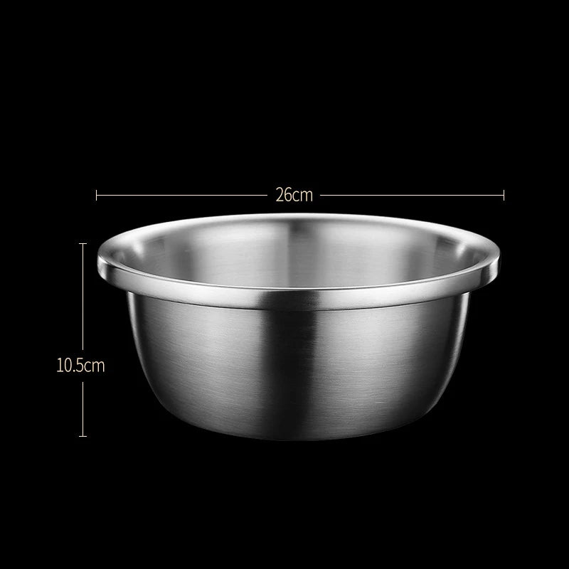 Hemasa Stainless Steel Drain Basket /Colander Round Rice Cleaning Sieve /Fruit Vegetable Washing Basin Strainer Filter