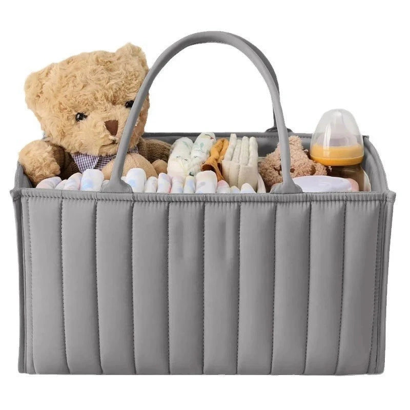 Tejesa Large Capacity Foldable Diaper Bag Durable Multi-Functional Storage Pouch for Diapers Wipes Easy to Carry Moms Diaper Bag Travel