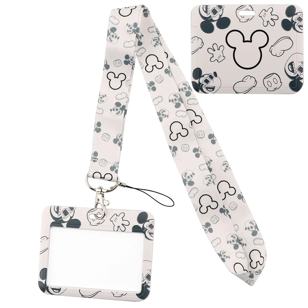 Hemasa Credential Holder Cartoon Lanyards for Key Neck Strap for Card Badge Gym Keychain Keyring Accessories Gifts