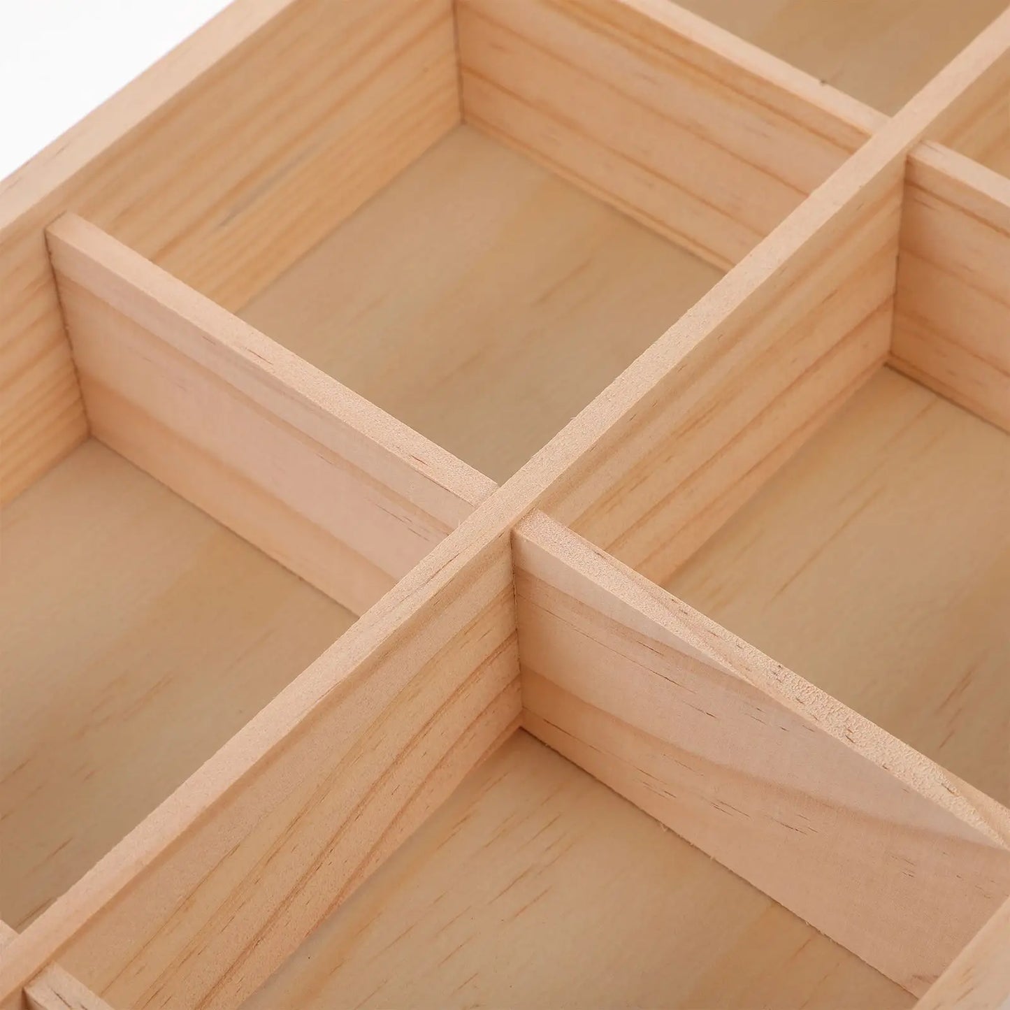 1pc Wooden Divided Storage Box Tea Bag Food Container Compartment Snack Candy Box Dried Fruit Serving Tray Sugar Packet Holder