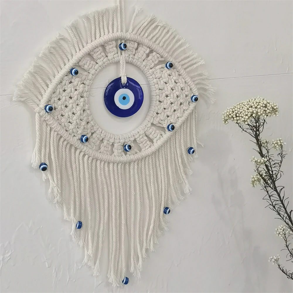 Tejesa  Turkish Blue Evil Eye Wall Tapestry / Home Decor