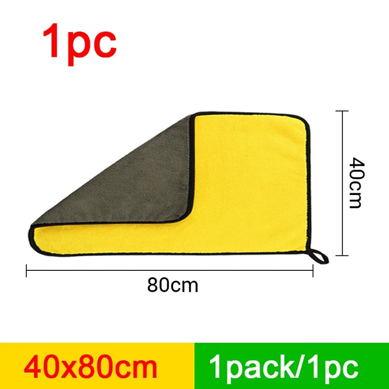 Hemasa  Microfiber Car Washing Towel 400GSM Double-Sided Coral Velvet Clean Towels