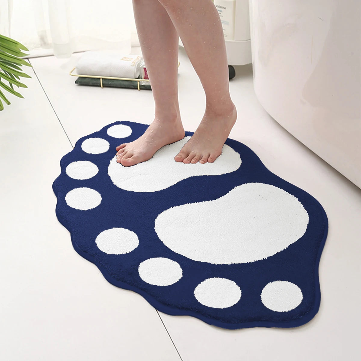 Hemasa Thickened cartoon bathroom mat absorbent mat imitation cashmere  non-slip mat bedroom bedside wear-resistant foot mat