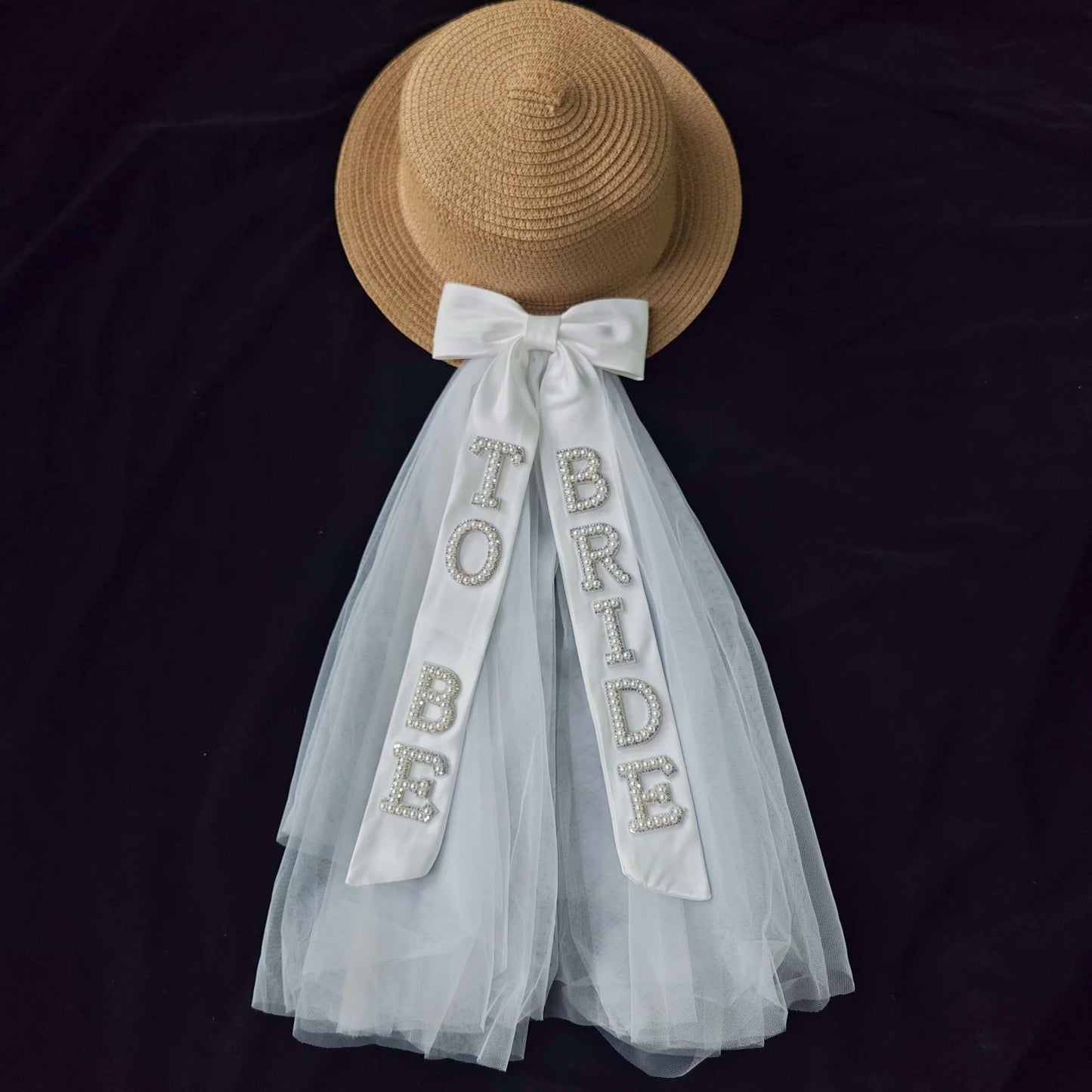 1PCS BRIDE TO BE Butterfly Knot Pearl Headcloth Creative Bridal Shower Party Supplies Engagement Outdoor Wedding  Favor Gifts