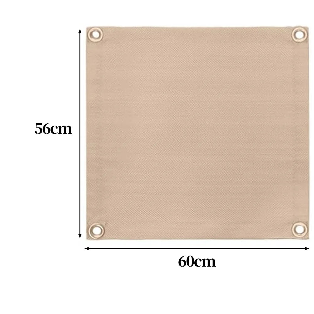 Tejesa 1pc Outdoor Camping Fireproof Cloth Picnic Barbecue Insulation Mat Flame Retardant High Temperature Fire Blanket Fiberglass Mat
