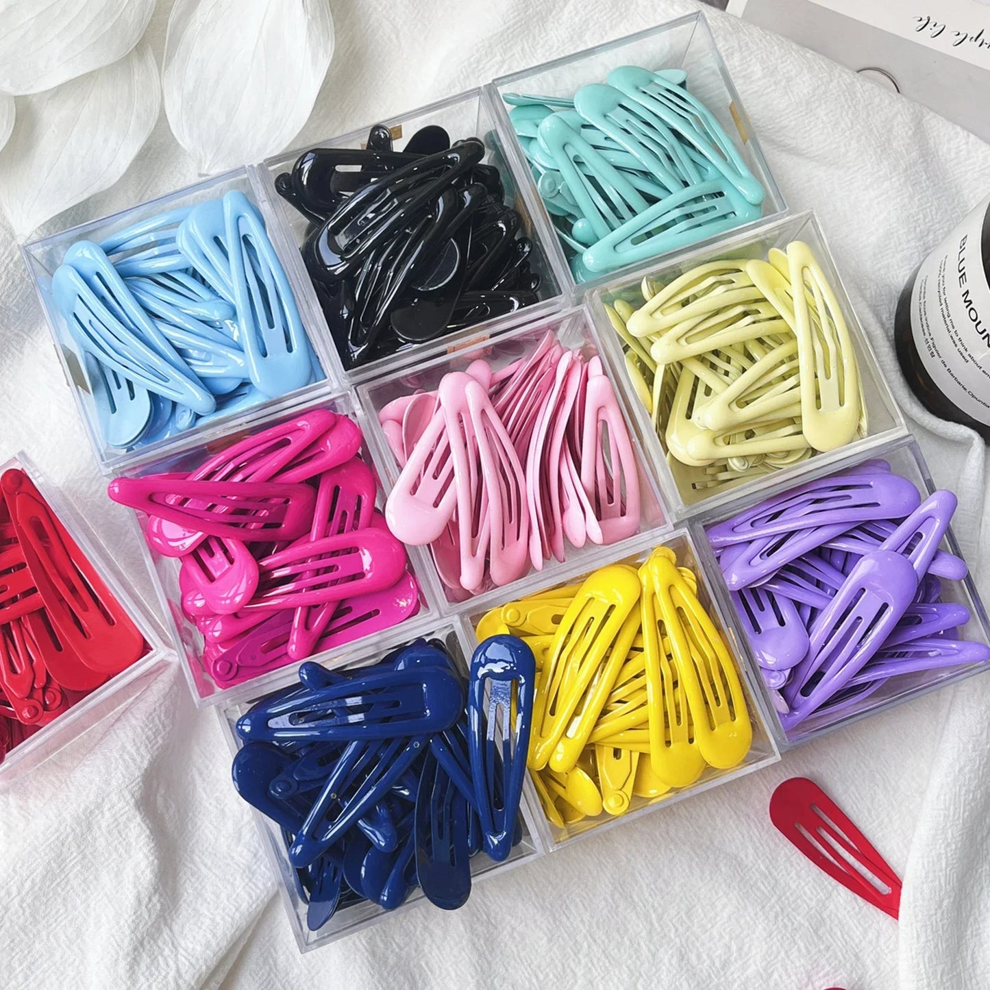 10/50Pcs 1.2 Inches Baby Girls Cute Snap BB Hairpin Mini Kids Hair Clips Barrettes Solid Color Fashion Newborn Hair Accessories