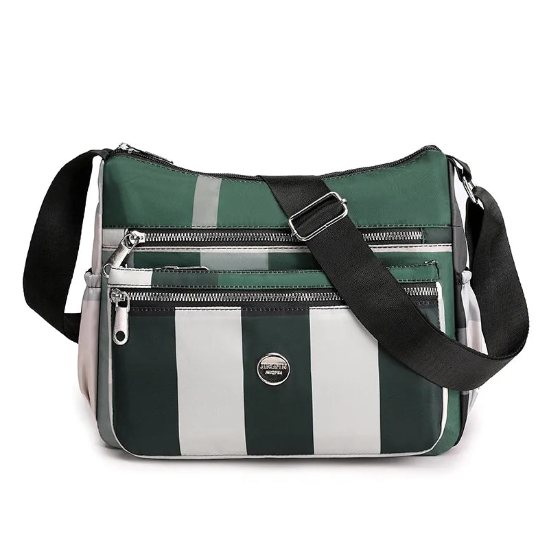 Stripes Shoulder Bags for Women Waterproof Crossbody Casual Multifunction Shopping Large Capacity Messenger Bag Female Pocket