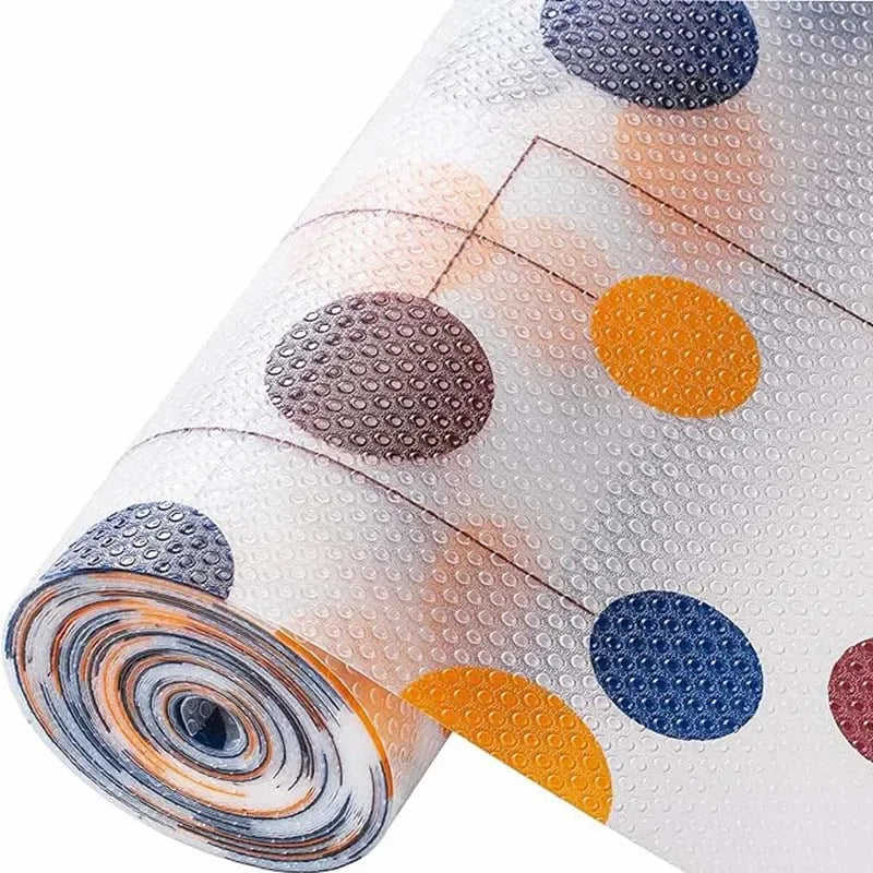 1Roll Reusable Cabinet Mat 45x100cm Non-slip Refrigerator Mat Oil-proof Waterproof Drawer Mats Shoe Pad