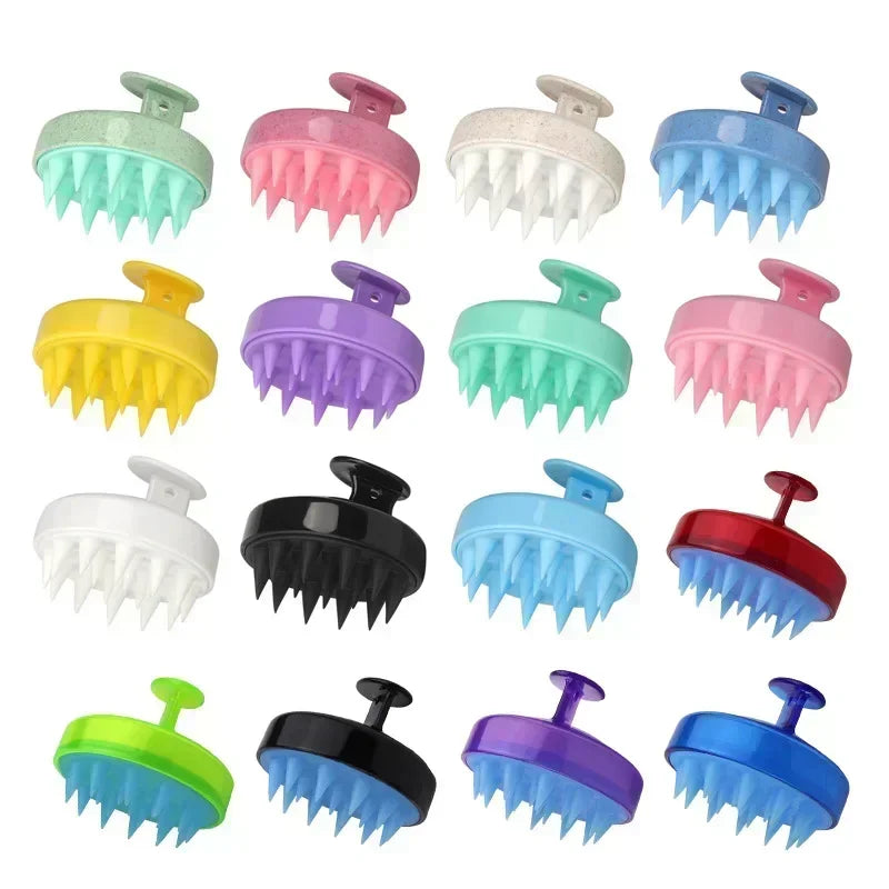Plastic Silicone Massage Comb  Clean The Scalp Thoroughly Scalp Massage Easy Foaming Head Massage  Brush Bath Comb Brush Shampoo