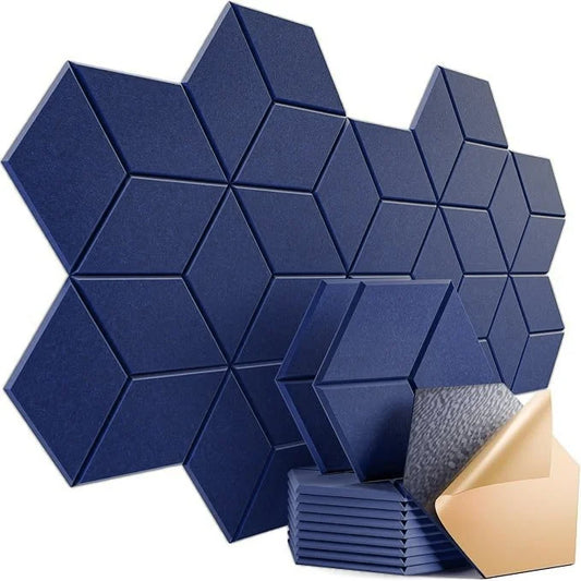 Tejesa Y-Lined Design Hexagonal Self-adhesive Acoustic Panels Sound Proof Foam Felt Board