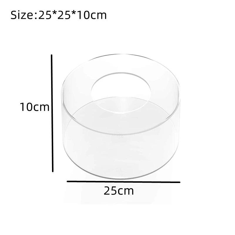 1PC Acrylic Cake Display Board Round Cake Edge Smoother Scraper Tray DIY Cake Refillable Board Base Clear Cake Stand Tools