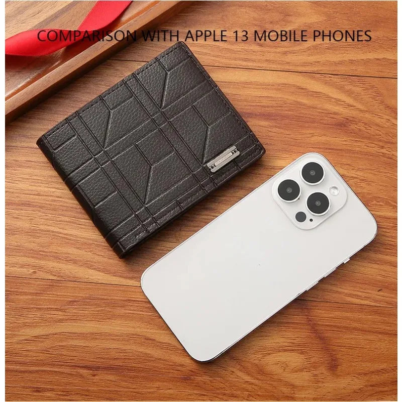 PU Leather Wallets Purses Men Women Business Foldable Multi-Card Wallet Picture Coin Purse Slim Money Credit ID Cards Holder Bag