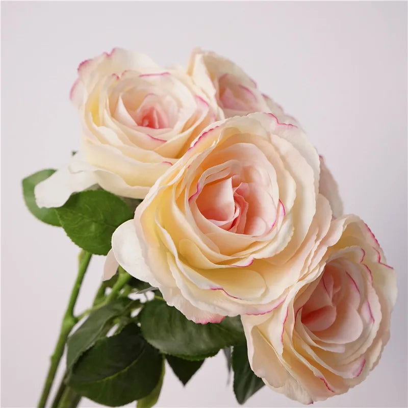 4Pc Moisturizing Latex Rose Flower Real Touch Artificial Flowers Wedding Decor Roses Bridal Bouquet Home Decoration Party Floral
