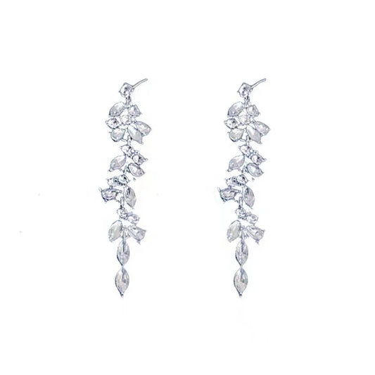 Hemasa Crystal Zircon Long Earrings for Women