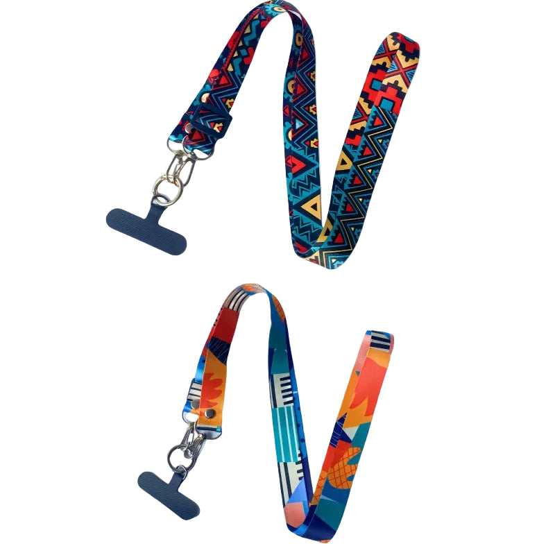 Tejesa  Mobile Phone Lanyard For Women – Stylish Messenger Strap Wth Geometric Patterns, Comfortable Neck Loop