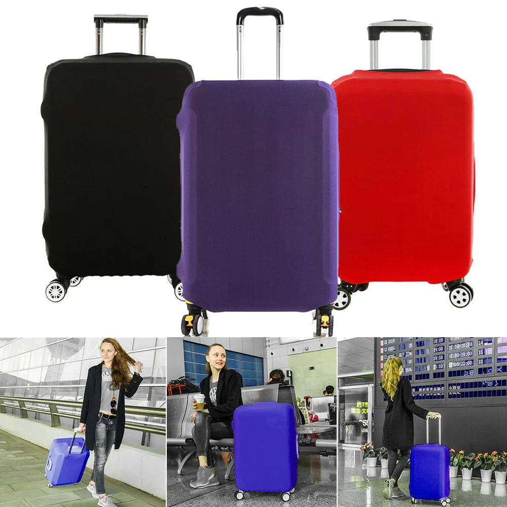 Tejesa White Love Heart Luggage Cover /Suitcase Protector New Thicker Elastic Dust Cover for 18-32 Inch Trolley Case Travel Accessories