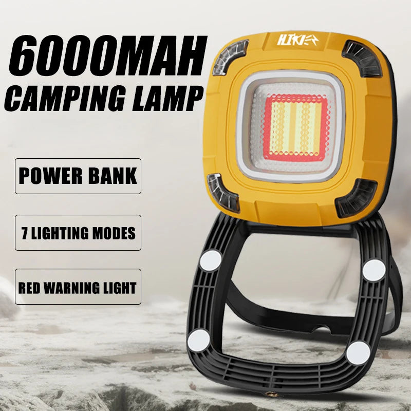 Strong LED Camping Lantern Rechargeable Outdoor Work Maintenance Lighting Portable Multifunctional Strong Magnetic Power Bank