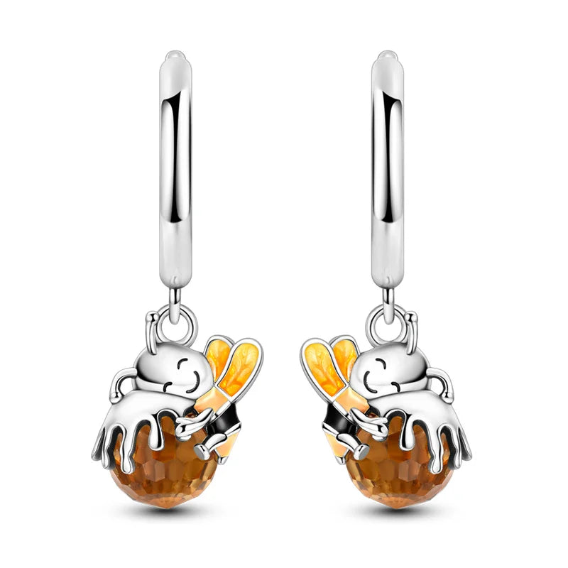 2025 Women's Earrings 925 Silver Butterfly Series Luxury Jewelry CZ Color Party Anniversary Gift