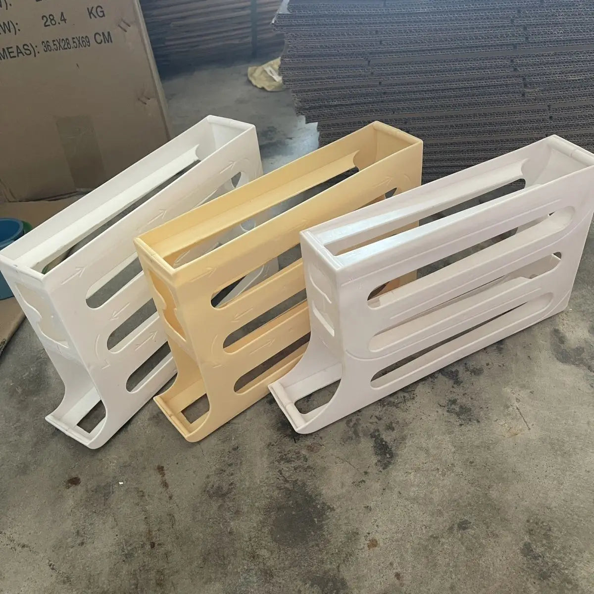 Hemasa Automatic Roll-out Egg Storage Device Household Refrigerator Storage Box Egg Box Can Hold 30 Eggs Tray