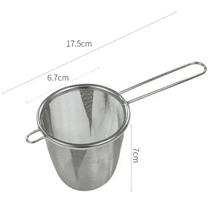 Hemasa 2Pcs Tea Infuser With Handle Stainless Steel Coffee Flour Tea Leaf Filter Reusable Strainer