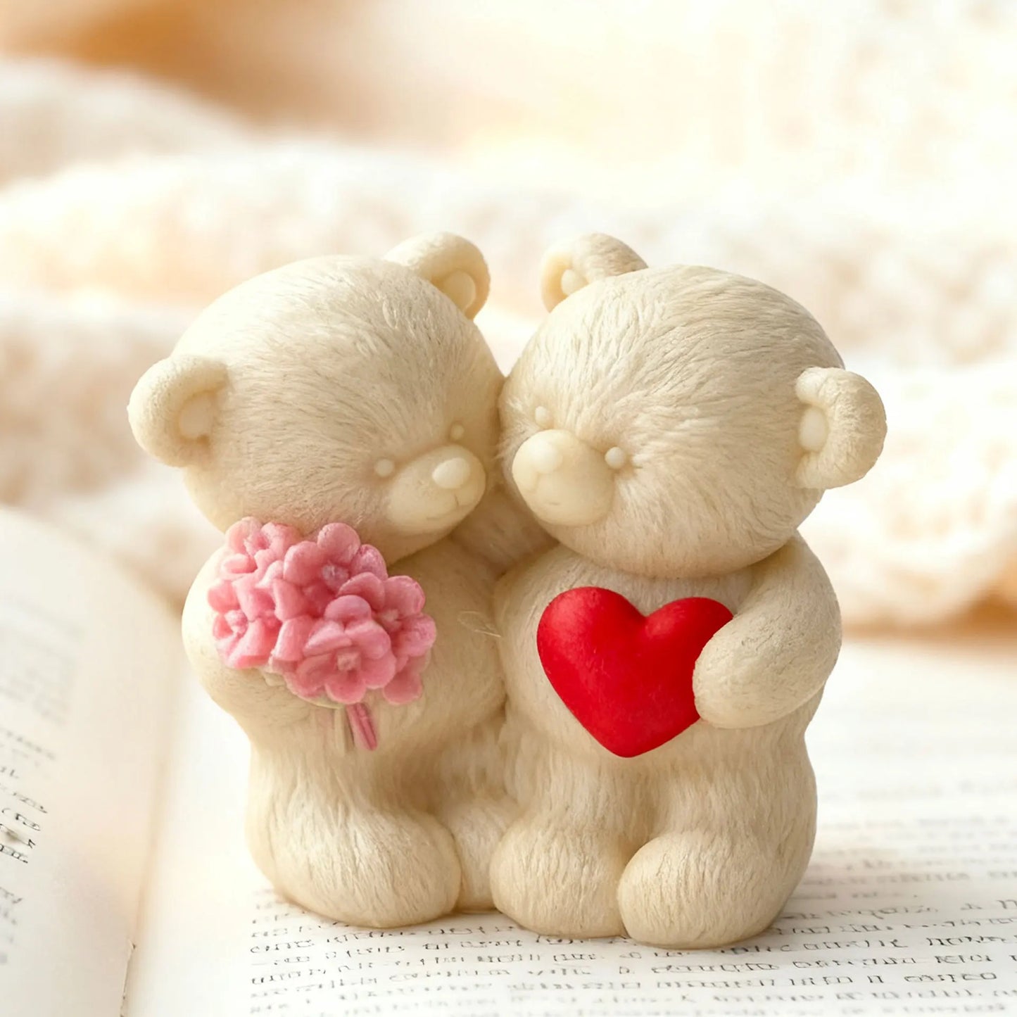 Hemasa Couple Bears Silicone Candle Mold/ Valentine's Day Handmade Gifts Aroma Gypsum Molds /Home Decoration Crafts Making