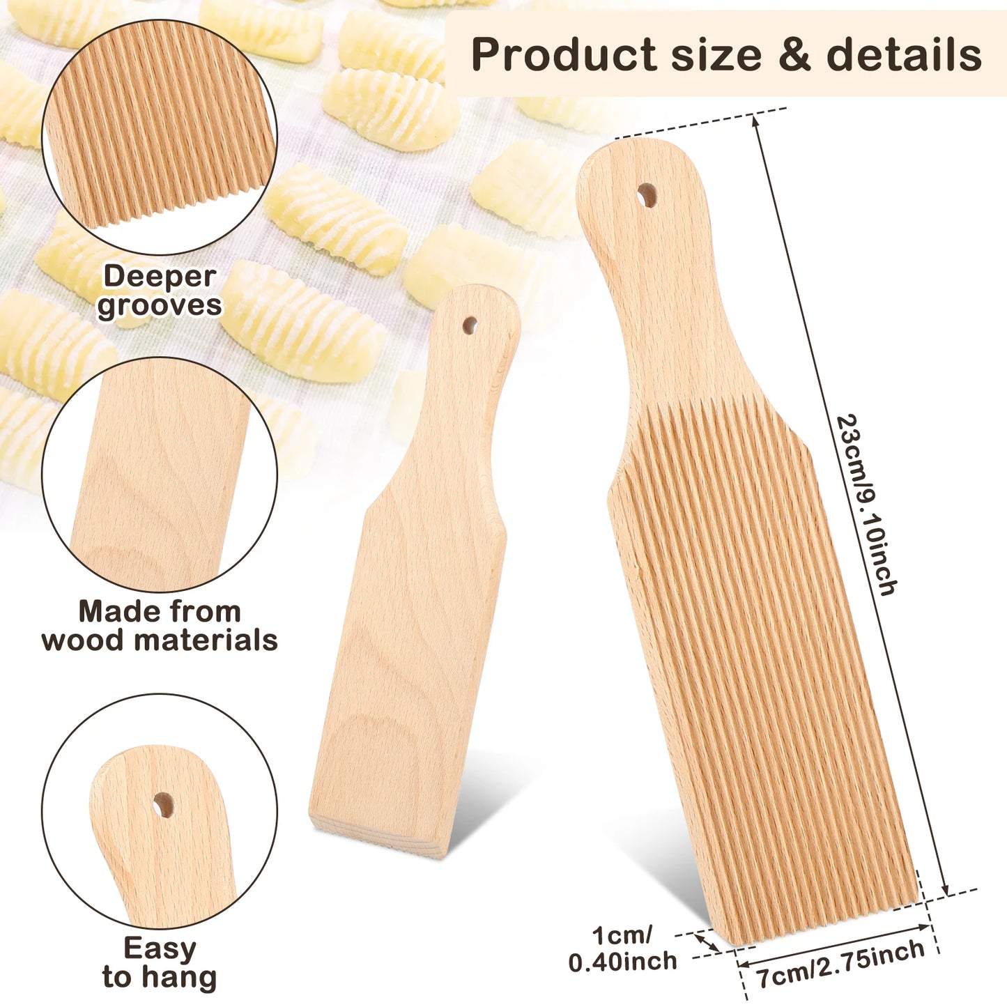 New Wooden Pasta Tools DIY Spaghetti Macaroni Maker Machine Macaroni Noodle Making Board Gnocchi Maker Cooking Kitchen Gadgets