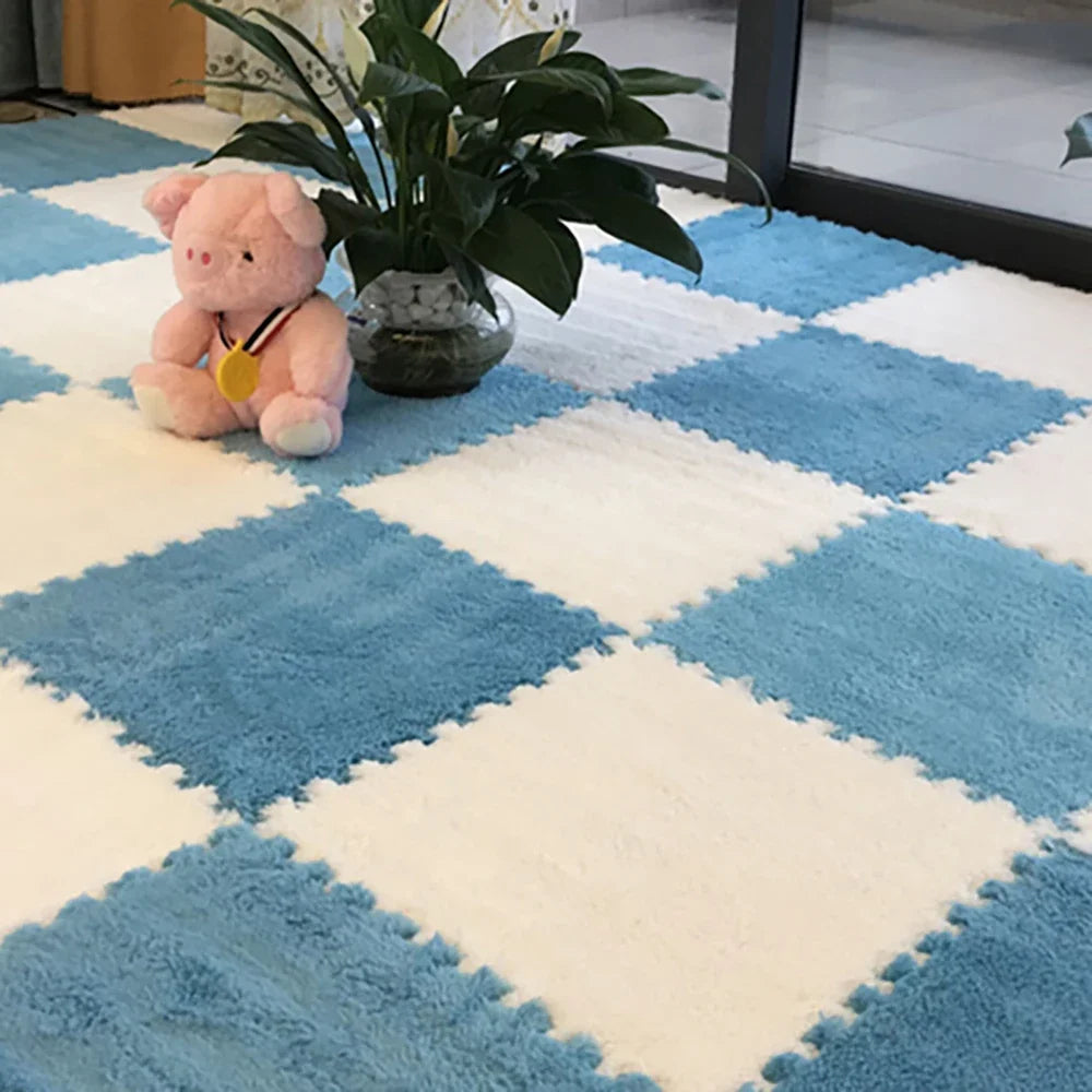 Hemasa Soft Plush Children's Mat Baby Toys Eva Foam Puzzle Carpet Warm Children Play Mats Interlocking Rugs Infant Carpet 30*30*1cm