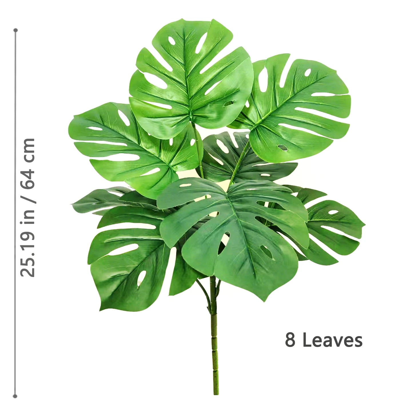 Tejesa 60-103cm Artificial Monstera deliciosa Pothos Alocasia Leaf Fake Plant Ornamental Festive Home Office Decoration