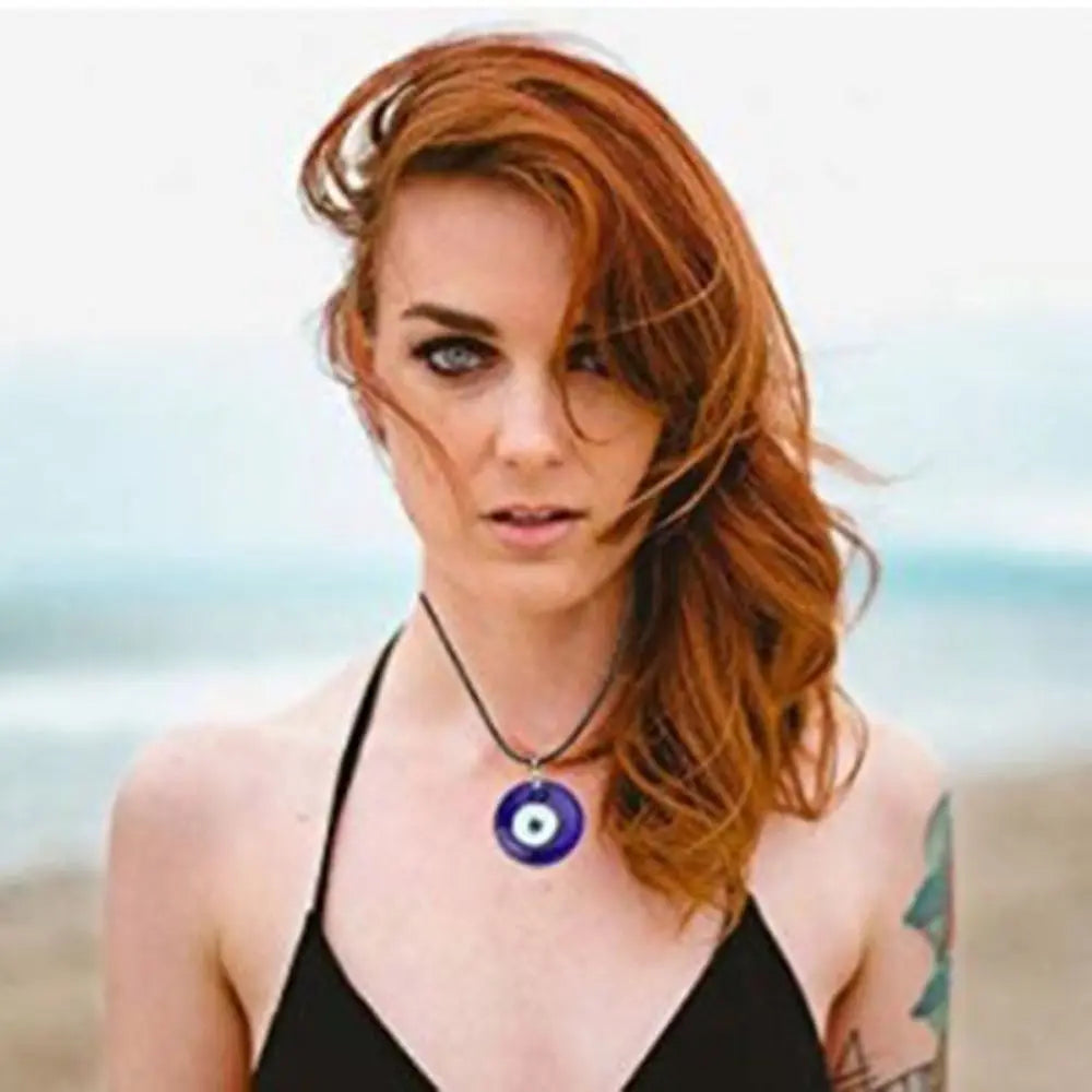 Neck Rope Clavicle Chain Couple Necklace Turkish Party Friendship Choker Blue Eye Pendant Necklace for Women Amulet Necklace