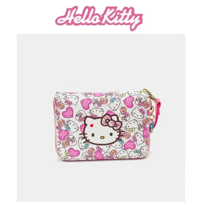 Hello Kitty Elementary School Wallet Short Cute Cartoon Zipper Change Coin Activity Small Gift Portable Exquisite Small Bag Girl