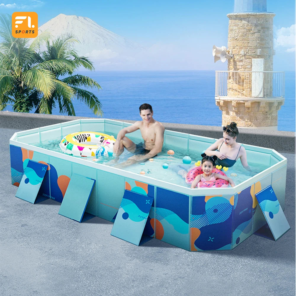 Blue Circular Outdoor Home Swimming Pool Frame Round Pool Model Adult For Home