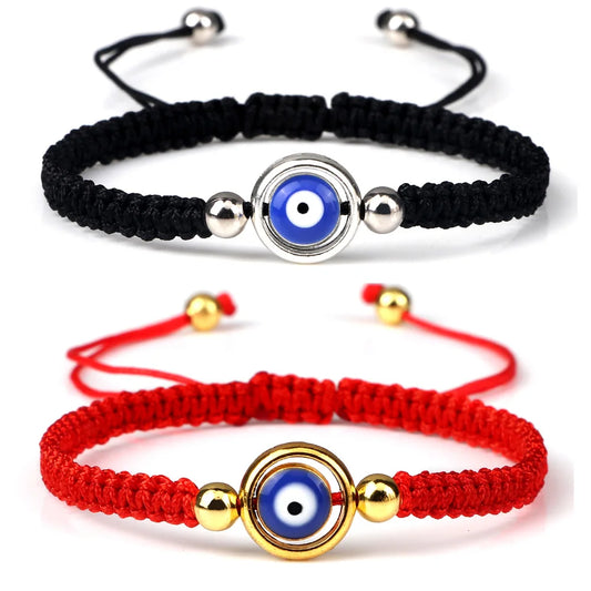Fashion Evil Eye Braided Rope Bracelet For Men Women Red Black String Weave Prayer Couple Bracelet Friendship Lucky Jewelry Gift