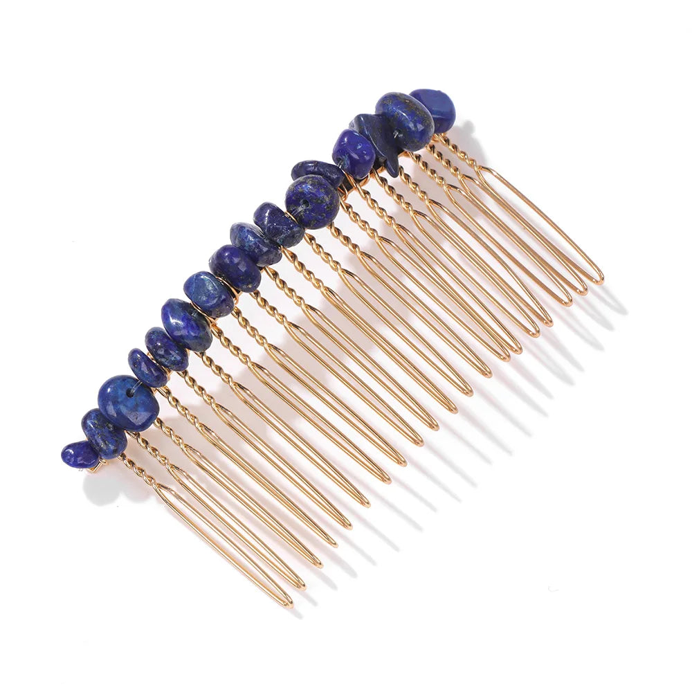 Hemasa Crystal Hair Combs Hair Accessories Natural Quartzs Stone Hair Clips Healing Reiki Hairpin Wedding Bridal Headwear Jewelry