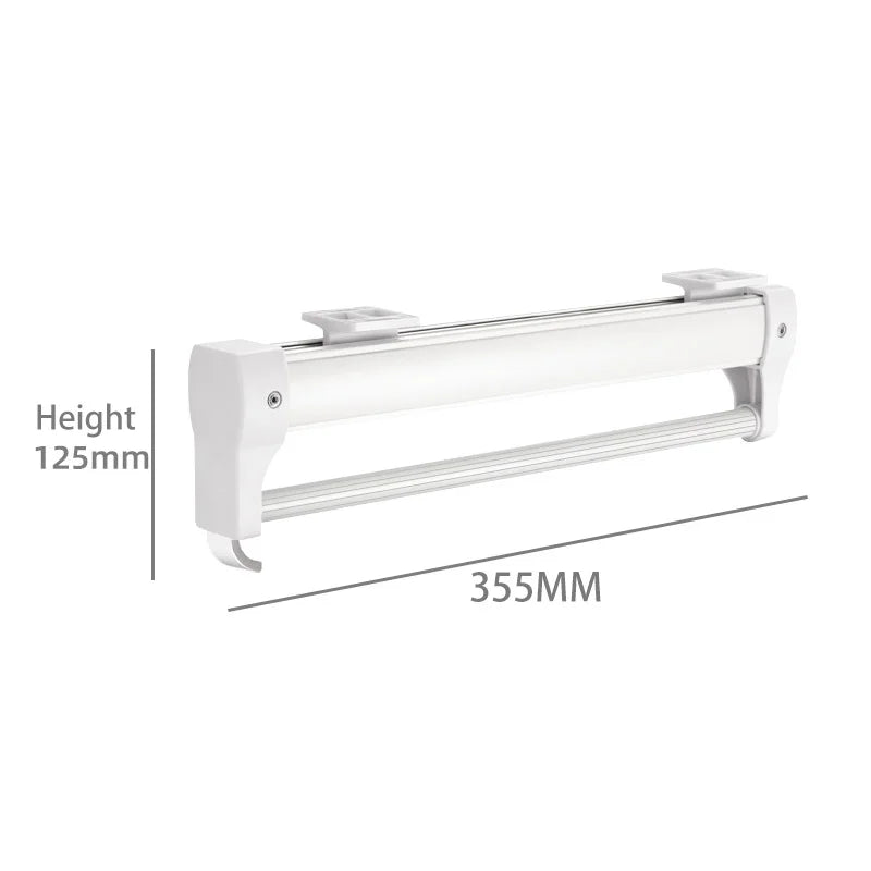 Hemasa Adjustable Wardrobe Clothing Rail Heavy Duty Pull-Out Closet Valet Rod 25CM Top Mount Wardrobe Hanger Rack Bar Ball Slide