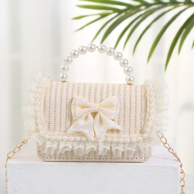Simple Bowknot Straw Bag Messenger Portable Dual-purpose Holiday Photo Versatile Ladies Bag New Fashion Summer Bag Sac En Paille