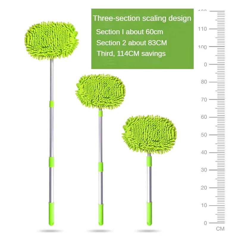 Hemasa Car Cleaning Brush / Car Wash Brush Adjustable Telescoping Long Handle Clean Mop
