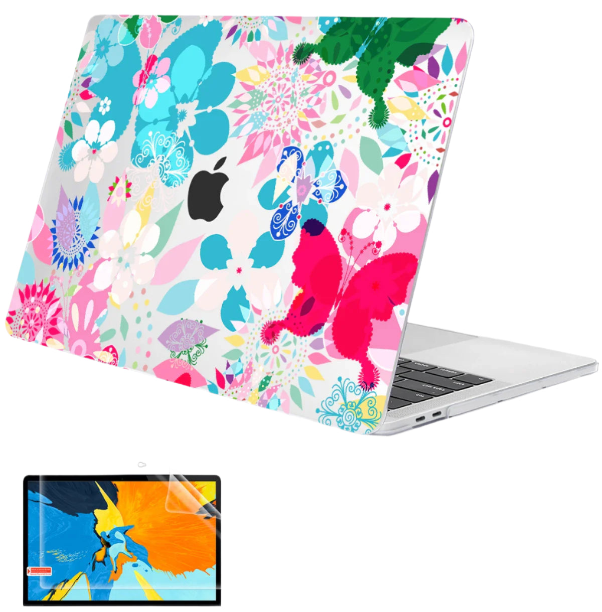 Hemasa Colorful Butterfly Hard case for Macbook M4 A3401 Pro 2023 M2 Air Pro 13 2022 A2338 A2681 A2337 M1 Pro 14 16 A2779 M2 Air 11 12